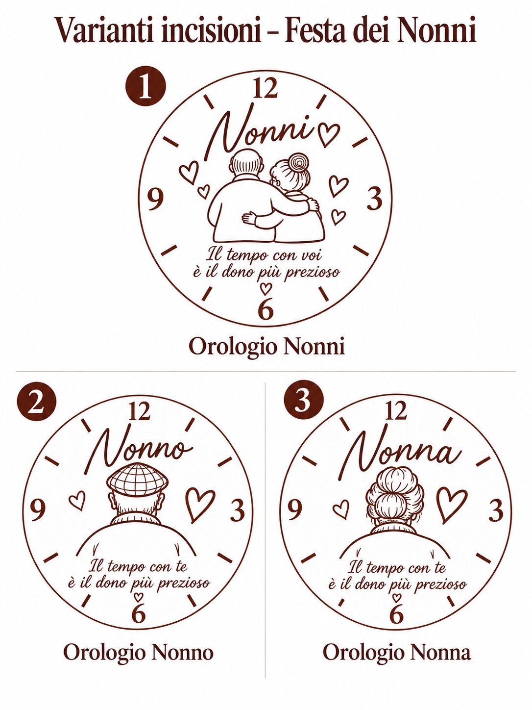 OROLOGIO DEDICATO AI NONNI