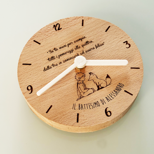 OROLOGIO TONDO FAGGIO 13 CM PERSONALIZZABILE