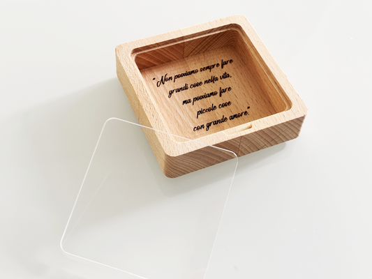 SCATOLINA PORTACONFETTI PLEXI PERSONALIZZABILE